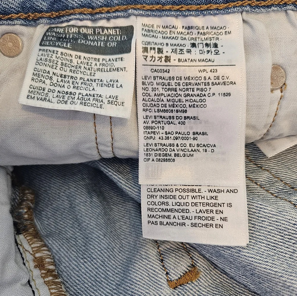 Levi's Womens 501 Blue Denim Distressed Jean Shorts Sz 29 Cut Off - Picture 8 of 10